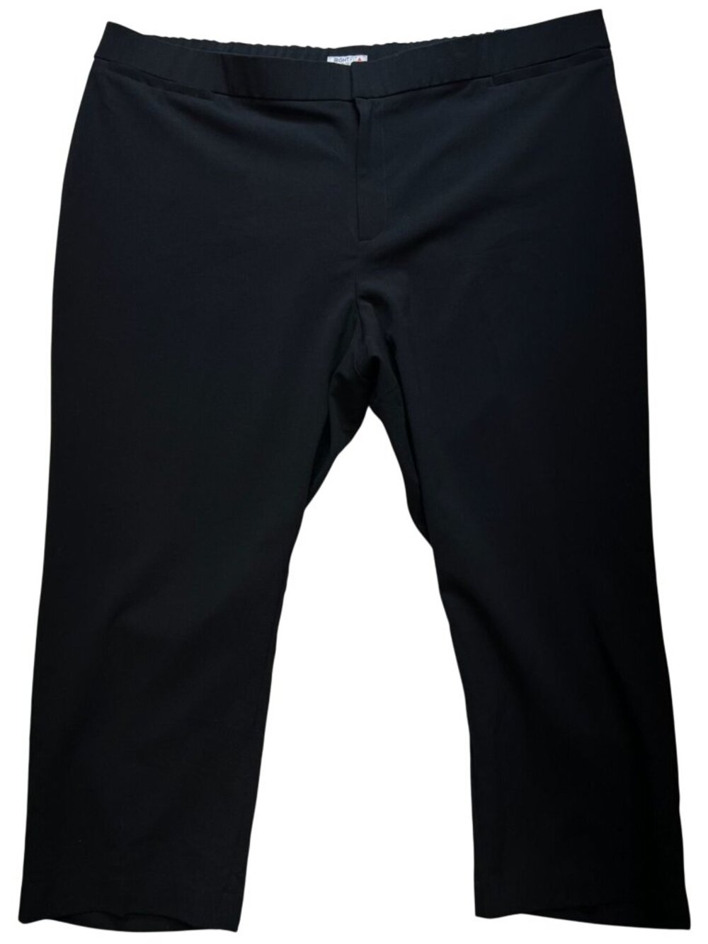 Catherines Women Right Fit Moderately Curvy Capri Pants Flat Front Sz 28WP Black